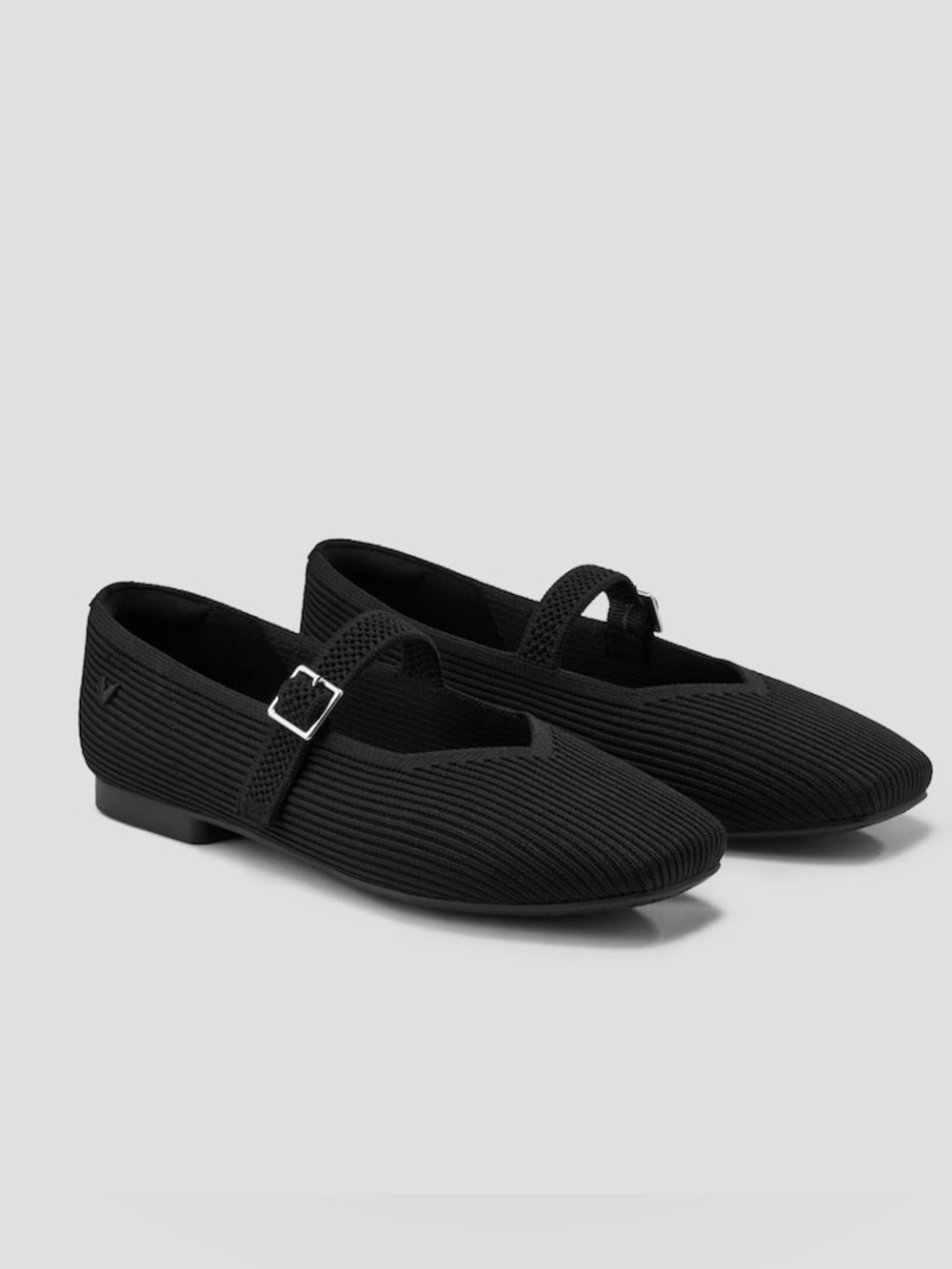 Vivaia Black Margot Mary Jane Square Toe Flat Shoes Womens Size 11W - Picture 2 of 9